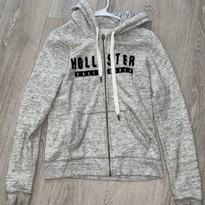 Hollister California Gray Zip Up Hoodie | Size Small